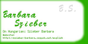 barbara szieber business card